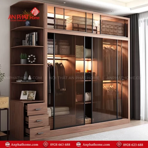 Tủ quần áo gỗ MDF sang trọng TA-609 An Phát Home