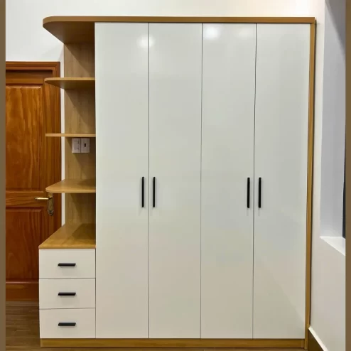 Tủ quần áo gỗ công nghiệp 4 cánh TA-677 An Phát Home
