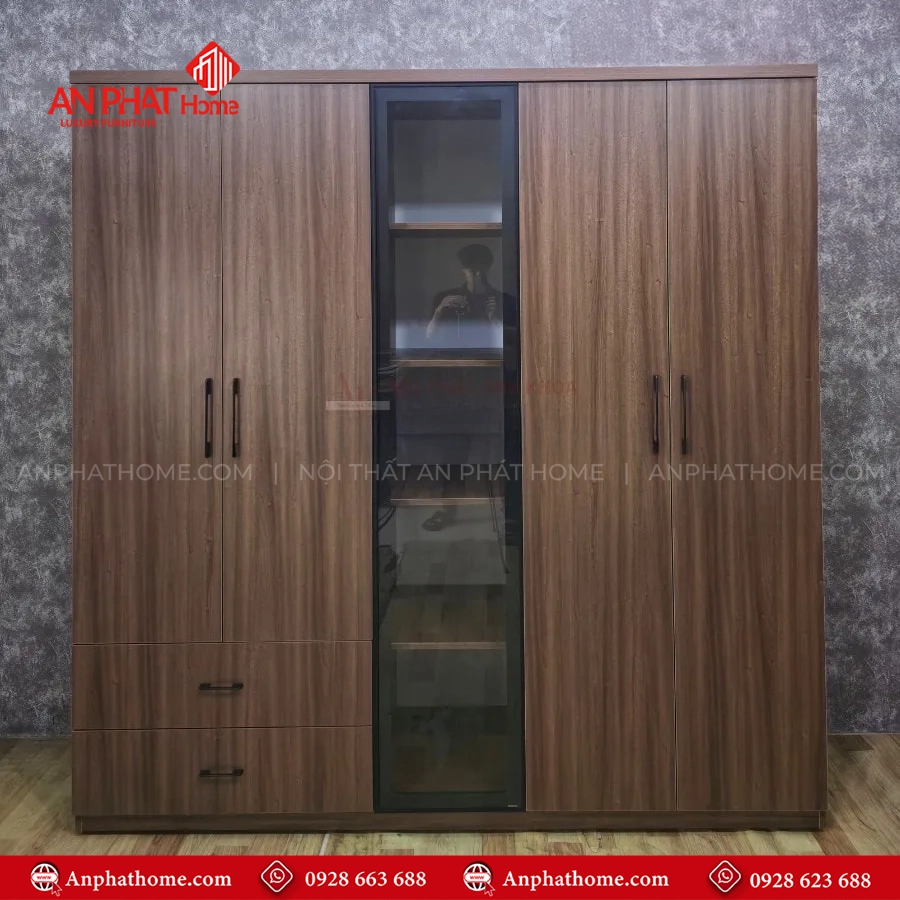 Tủ quần áo gỗ công nghiệp TA-682 13 Tủ quần áo gỗ công nghiệp TA-682 An Phát Home