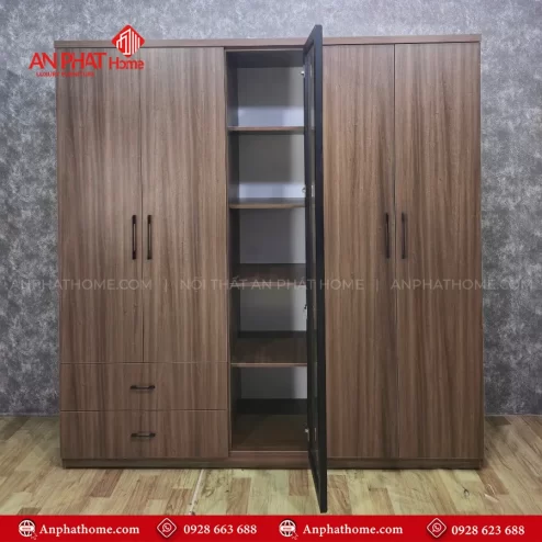 Tủ quần áo gỗ công nghiệp hiện đại