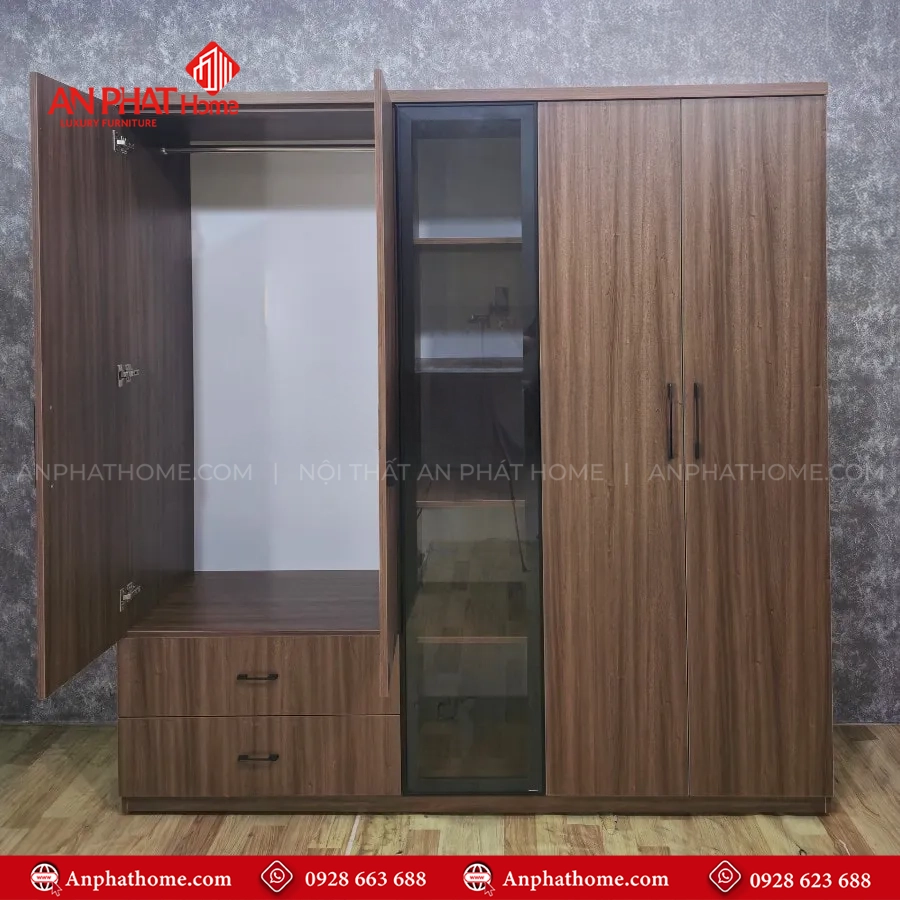 Tủ quần áo gỗ công nghiệp TA-682 18 Mẫu tủ quần áo đẹp hiện đại