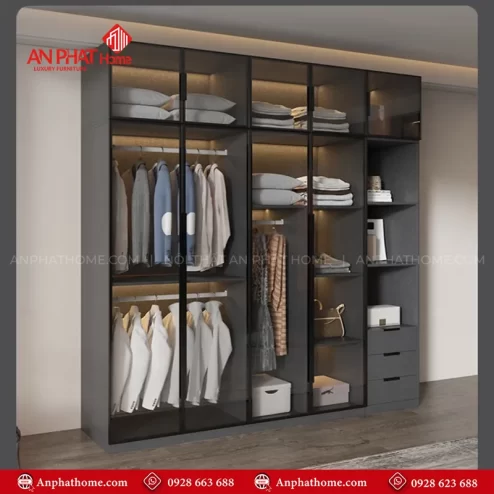 Tủ quần áo cánh kính đẹp hiện đại