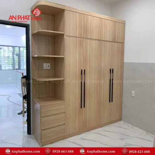 Tủ quần áo có kệ trang trí