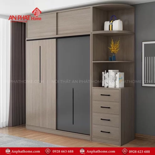 Tủ quần áo gỗ đẹp AT-607 An Phát Home