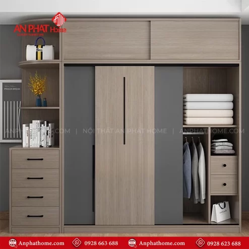 Tủ quần áo gỗ công nghiệp đẹp
