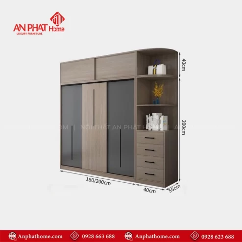 Tu quan ao go dep AT 607 8