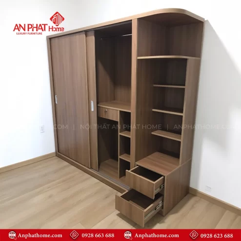 Mẫu tủ quần áo cánh lùa 2 cánh