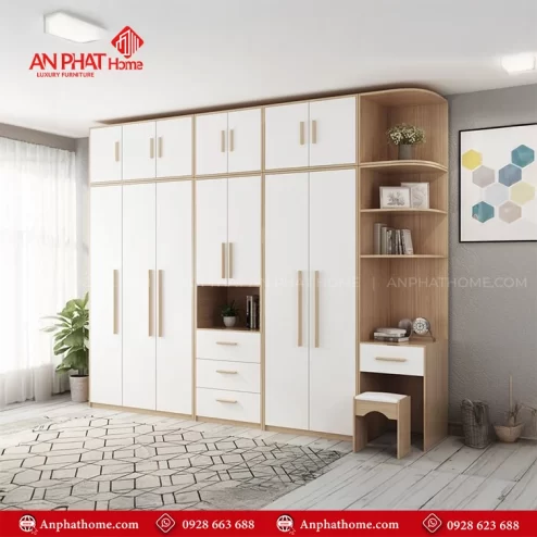 Mẫu tủ quần áo gỗ đẹp hiện đại