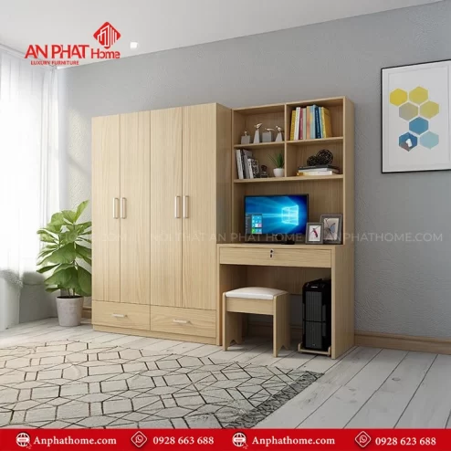 Tủ quần áo liền bàn làm việc đa năng TA-651 An Phát Home