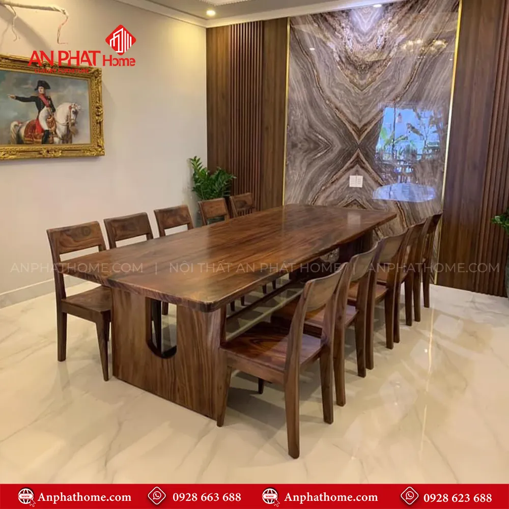 Bàn ăn nguyên khối gỗ me tây cao cấp BA-2079 3 Bàn ăn nguyên khối gỗ me tây cao cấp BA-2079, ới thiết kế đơn giản, kiểu dáng hiện đại, Bộ bàn ăn Me Tây nguyên tấm vân gỗ tự nhiên sang trọng, Phù hợp với mọi không gian, Ngoài da có thể đặt mua thêm số lượng ghế ngồi để phù hợp với nhu cầu sử dụng.