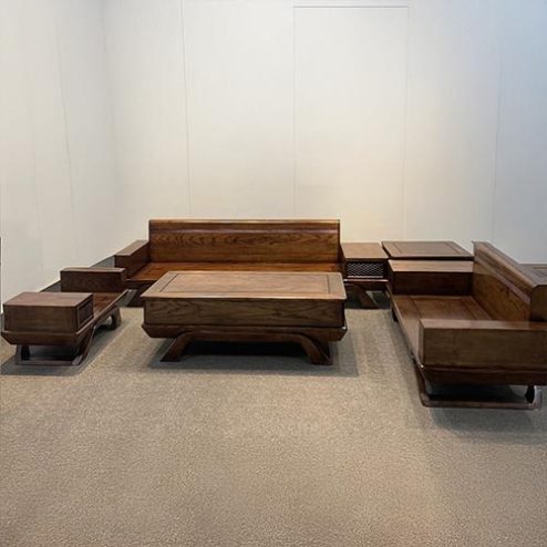 Bàn Ghế Phòng Khách Gỗ Sồi Hiện Đại F-1370