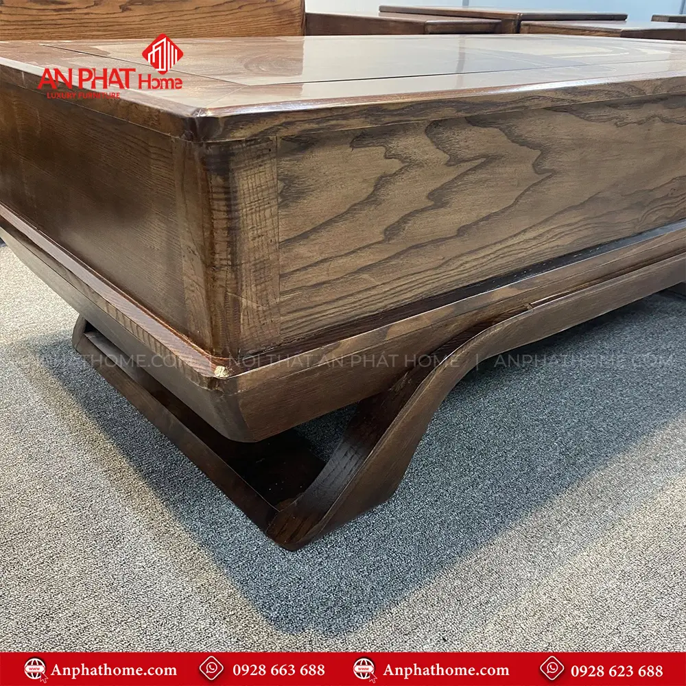 Bàn Ghế Phòng Khách Gỗ Sồi Hiện Đại F-1370 15 Sofa gỗ sồi được sơn màu gỗ óc chó cao cấp, với 5 lần sơn lót khi hoàn thiện bàn ghế gỗ của AN PHÁT HOME sẽ mang lại vẻ đẹp hoàn mỹ, vượt thời gian