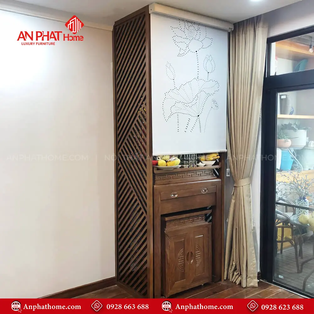 Bàn Thờ Chung Cư Hiện Đại Kết Hợp Rèm Che Bàn Thờ BT-2499 14 Bàn Thờ Chung Cư Hiện Đại Kết Hợp Rèm Che Bàn Thờ BT-2499