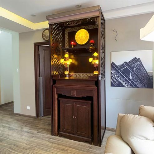 Bàn Thờ Chung Cư Kết Hợp Bàn Treo Phật BT-2556