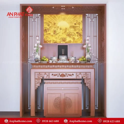 Bàn Thờ Có Vách Ngăn MDF Hiện Đại BT-2594