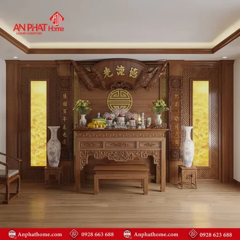 Bàn Thờ Đẹp Gỗ Mít Hiện Đại BT-2452