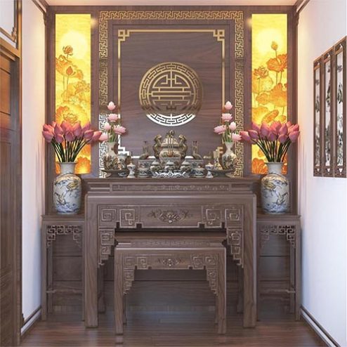 Bàn Thờ Gia Tiên Cho Nhà Chung Cư BT-2423
