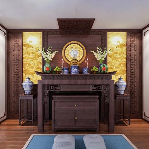 Bàn Thờ Gia Tiên Đẹp Mẫu Thiết Kế BT-2426