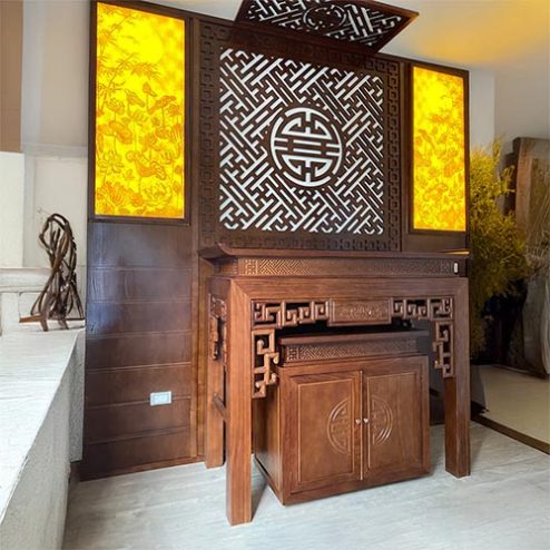 Bàn Thờ Gia Tiên Gỗ Gõ Đỏ BT-2504