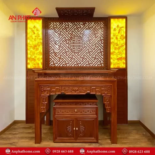 Bàn Thờ Gia Tiên Gỗ Hương Đá BT-2507