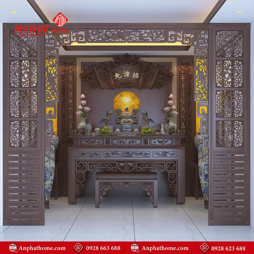 Bàn Thờ Gia Tiên Hiện Đại BT-2404 3 Bàn Thờ Gia Tiên Hiện Đại BT-2404