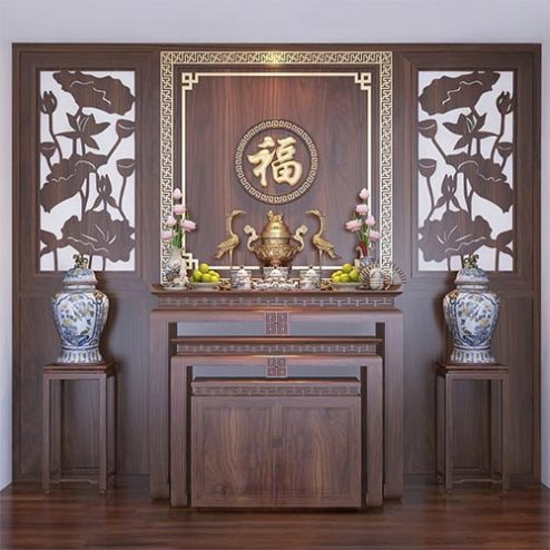 Bàn Thờ Gia Tiên Hiện Đại BT-2593