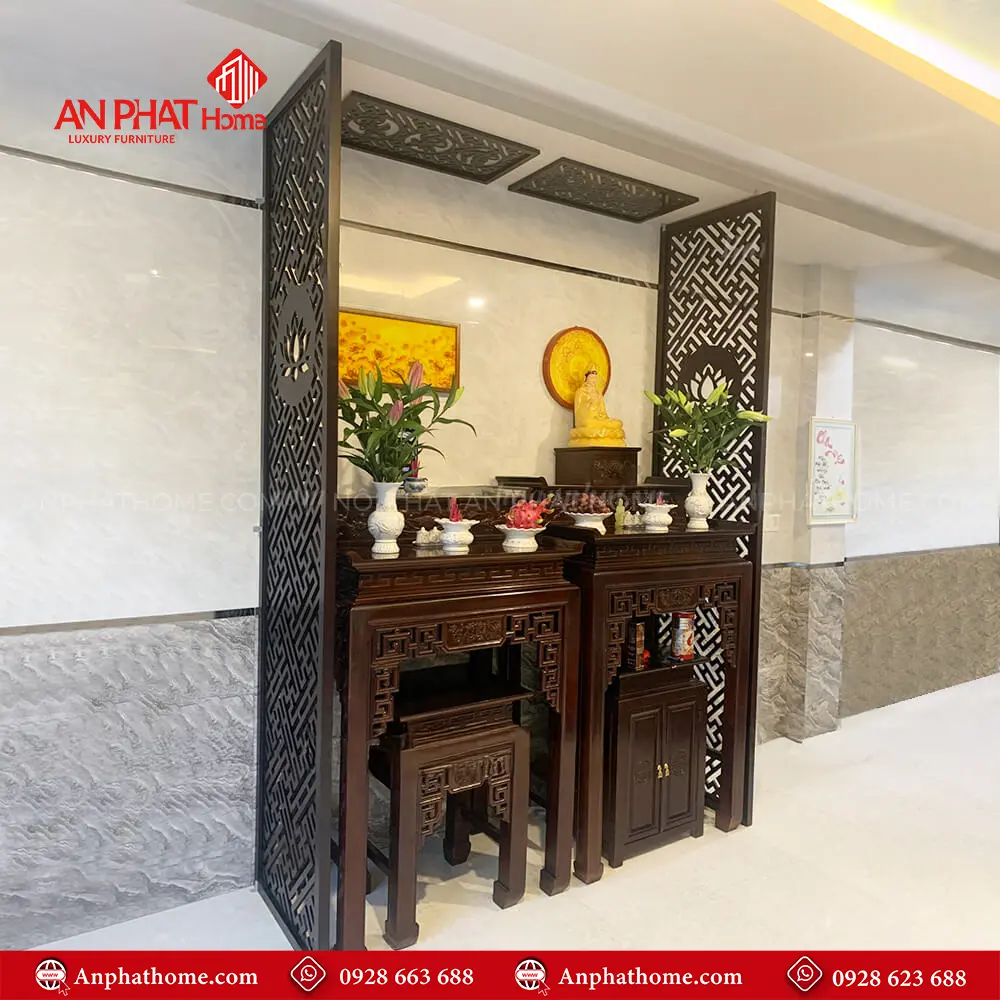 Bàn Thờ Gia Tiên Kết Hợp Bàn Thờ Phật Cho Nhà Chung Cư BT-2497 11 Bàn Thờ Gia Tiên Kết Hợp Bàn Thờ Phật Cho Nhà Chung Cư BT-2497