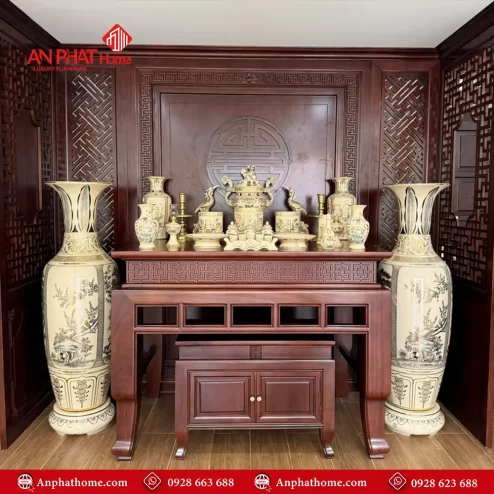 Bàn Thờ Gỗ Gõ Đỏ Cao Cấp BT-2428