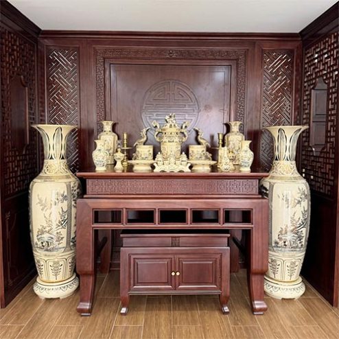 Bàn Thờ Gỗ Gõ Đỏ Cao Cấp BT-2428