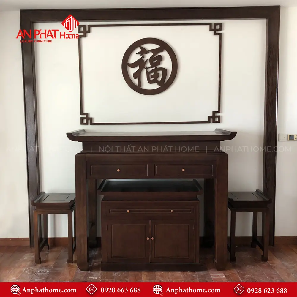 Bàn Thờ Gỗ Gụ Đẹp BT-2462 7 Bàn Thờ Gỗ Gụ Đẹp BT-2462