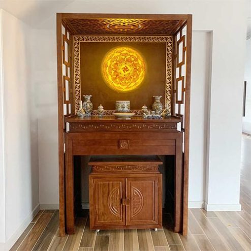 Bàn Thờ Hiện Đại Gỗ Gõ Đỏ BT-2466