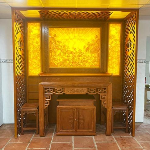 Bàn Thờ Hiện Đại Gỗ Gõ Đỏ BT-2510