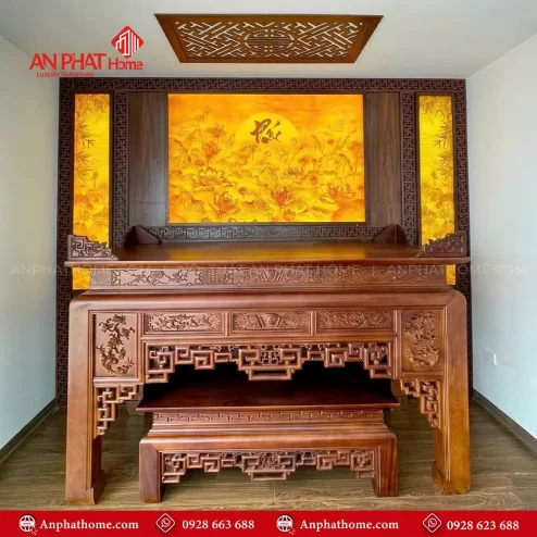 Bàn Thờ Hiện Đại Gỗ Hương Đá BT-3600