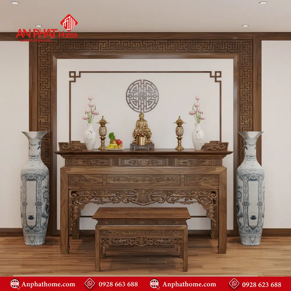 Bàn Thờ Phật Hiện Đại BT-2445 3 Bàn Thờ Phật Hiện Đại BT-2445