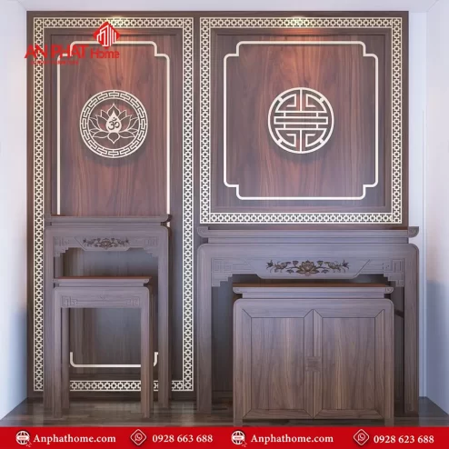 Bàn Thờ Phật Kết Hợp Gia Tiên Đơn Giản BT-2443