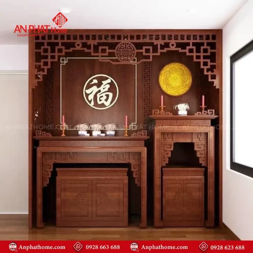 Bàn Thờ Phật Kết Hợp Gia Tiên Hiện Đại BT-2597