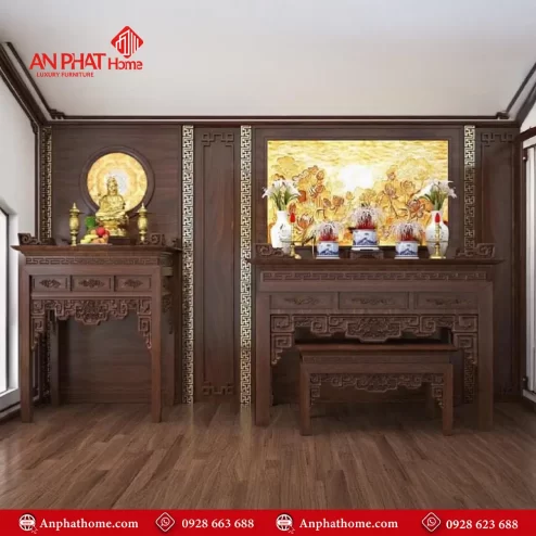 Bàn Thờ Phật Và Gia Tiên Đẹp BT-2453