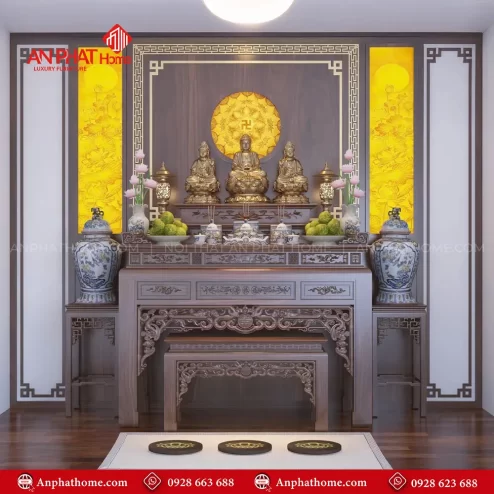 Bàn Thờ Tam Cấp Cho Phòng Thờ Gia Tiên BT-2591