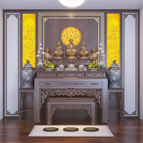 Bàn Thờ Tam Cấp Cho Phòng Thờ Gia Tiên BT-2591