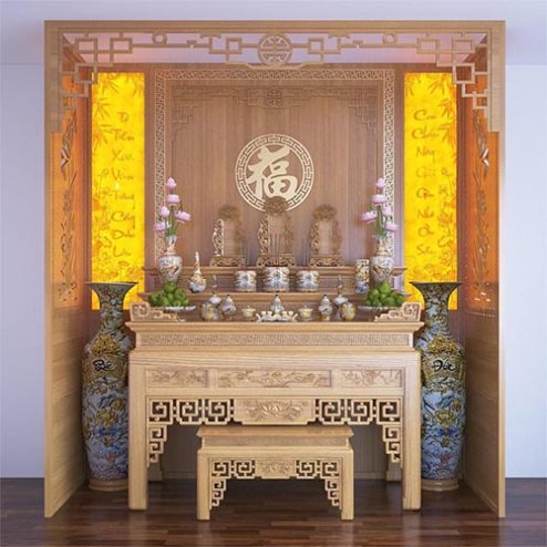 Bàn Thờ Tam Cấp Gỗ Đẹp BT-2441