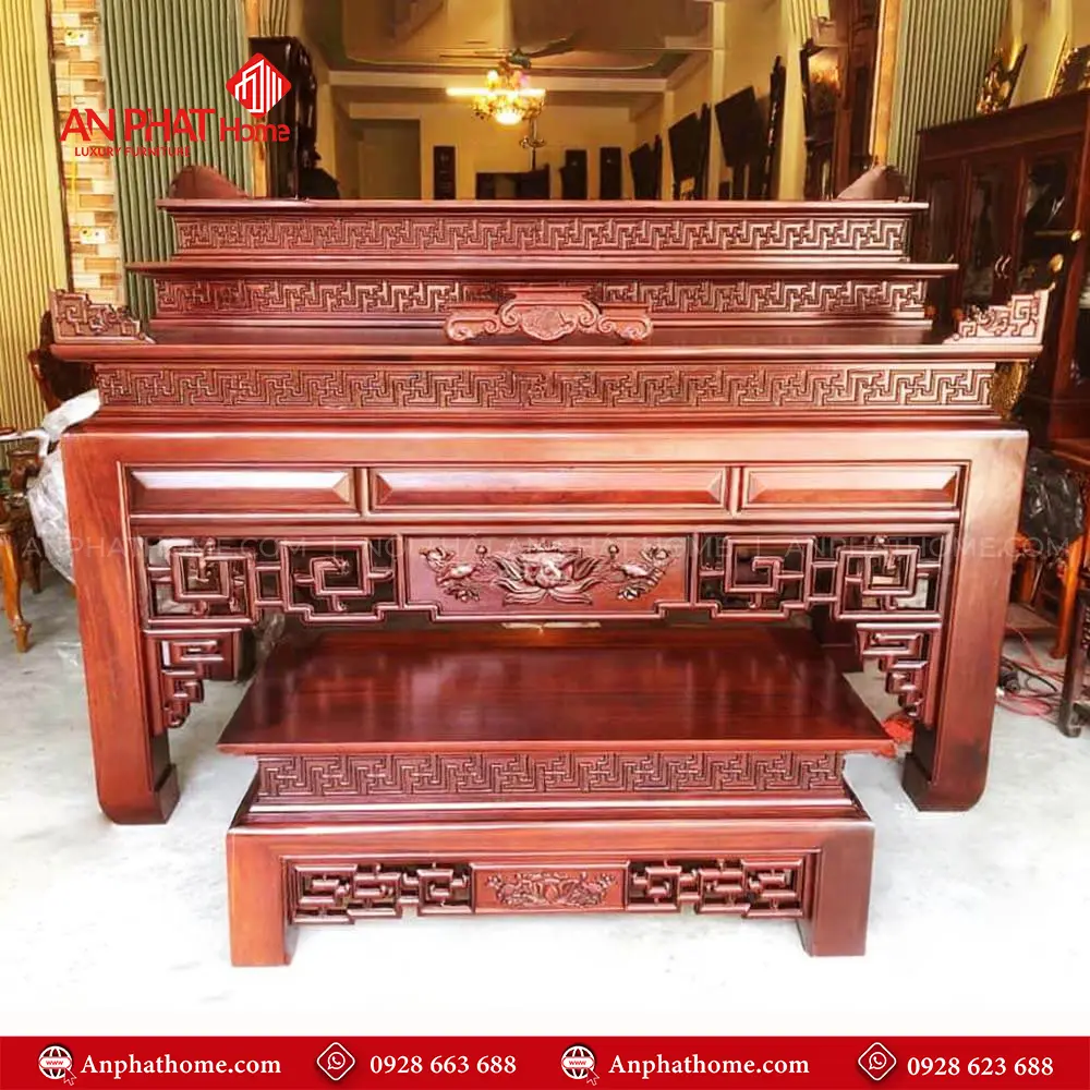 Bàn Thờ Tam Cấp Gỗ Hương Cao Cấp BT-2503 6 Bàn Thờ Tam Cấp Gỗ Hương Cao Cấp BT-2503