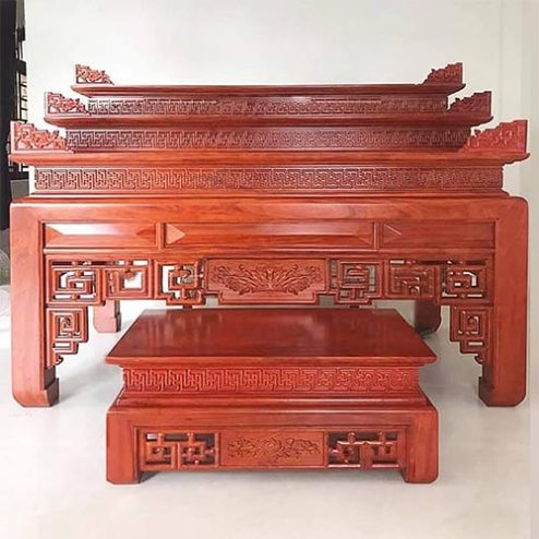 Bàn Thờ Tam Cấp Gỗ Hương Cao Cấp BT-2503