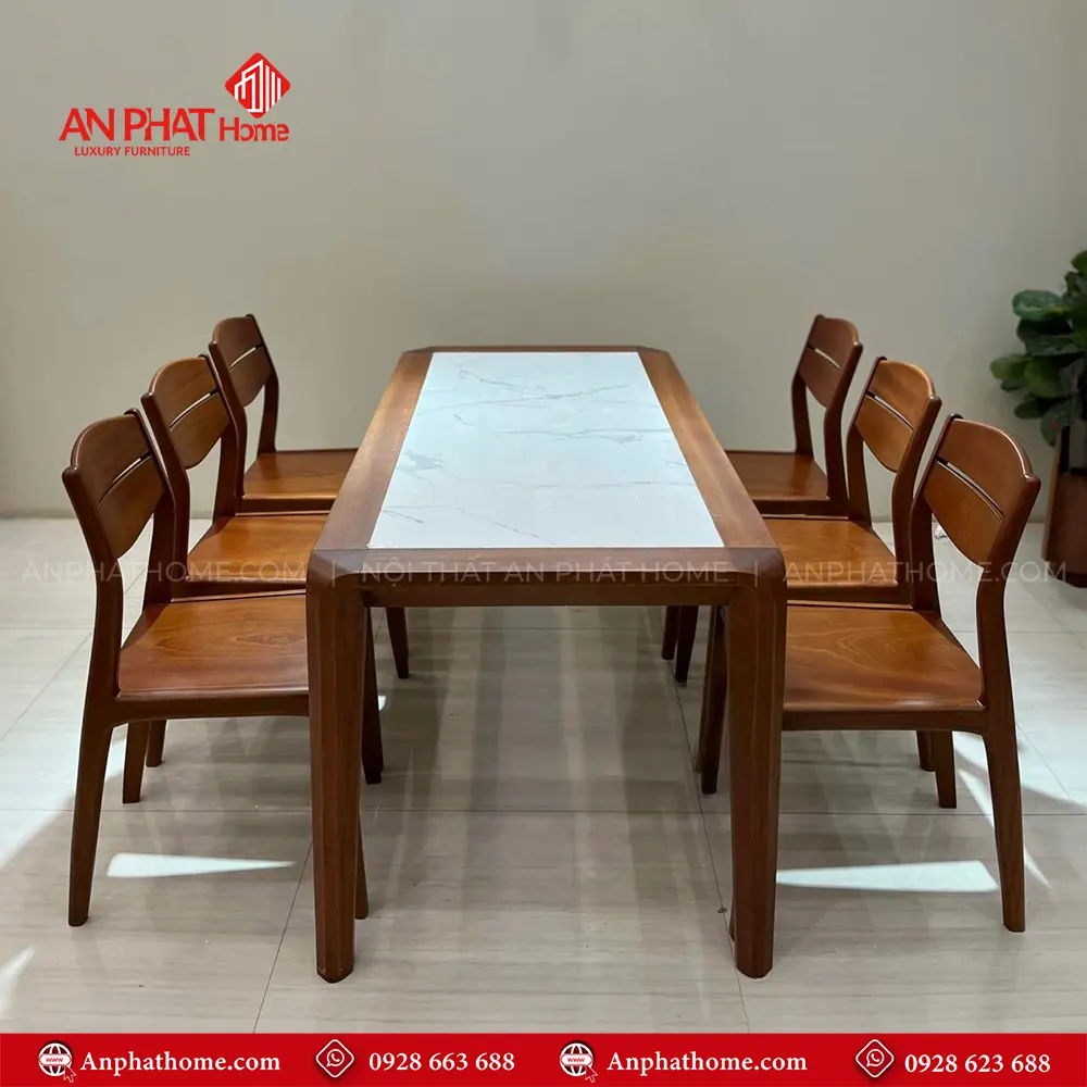 Bộ bàn ăn 6 ghế gỗ xoan đào BA-2094 3 Bộ bàn ăn 6 ghế gỗ xoan đào BA-2094, Quý khách có thể lựa chọn kích thước bàn từ dài 1m20 – 1m80 hoặc lớn hơn, để phù hợp với nhu cầu sử dụng, Bộ bàn 1m20 sẽ đi kèm 4 ghế, bàn 1m40 – 1m60 – 1m80 đi kèm 6 ghế theo bộ, Ngoài da có thể đặt mua thêm số lượng ghế ngồi để phù hợp với nhu cầu sử dụng.