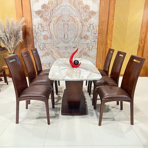 Bộ bàn ăn cao cấp gỗ sồi 6 ghế BA-2009