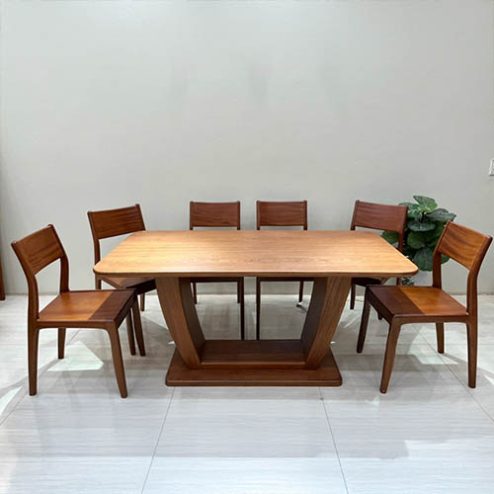 Bộ bàn ăn gỗ xoan đào 6 ghế cao cấp BA-2092