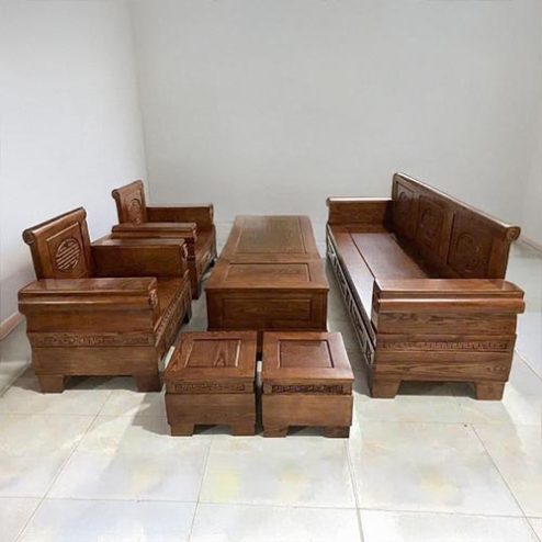 Bộ Bàn Ghế Phòng Khách Gỗ Sồi Nga F-1331