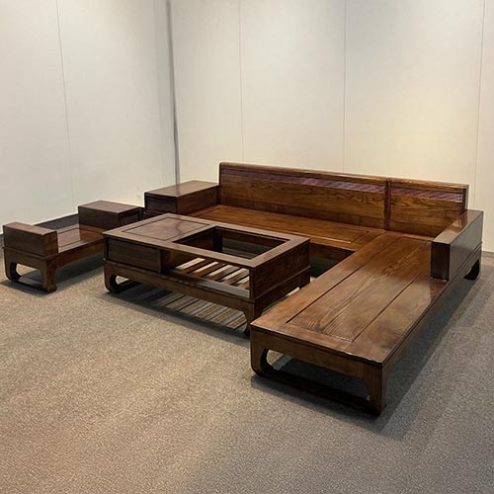 Bộ Bàn Ghế Phòng Khách Gỗ Sồi Nga Hiện Đại F-1367