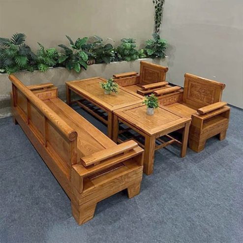 Bộ Bàn Ghế Salon Gỗ Sồi Thiết Kế Hiện Đại F-1334