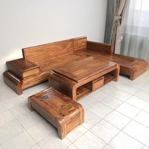 Bộ Bàn Ghế Sofa Cao Cấp Gỗ Hương Xám F-1337