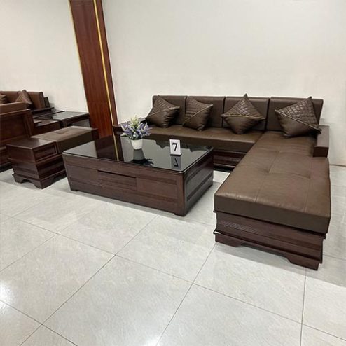 Bộ Bàn Ghế Sofa Gỗ Sồi Hiện Đại F-1306
